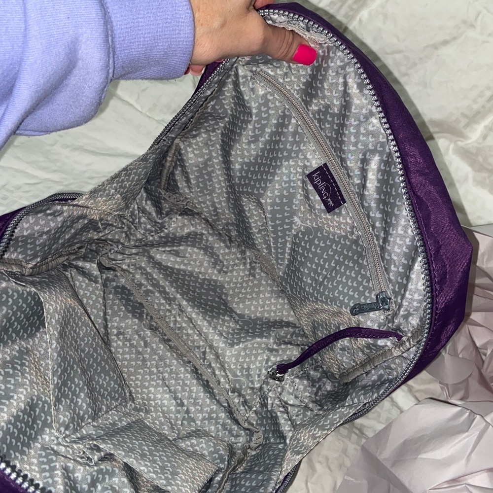 Like new Kipling Medium Backpack dark purple - image 10
